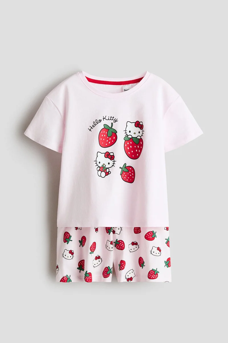 اتش اند ام بيجاما من القطن مزينة بطبعة